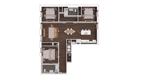B3.1 Floor Plan at The Mill at Prattville, Alabama